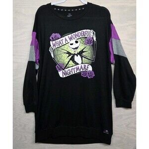 Nightmare Before Christmas Size L Sleep Shirt Disney Long Sleeve Halloween